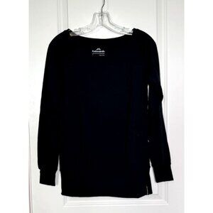 Kathmandu Womens Corespun Merino Base Layer Shirt Size 10 Black Long Sleeve